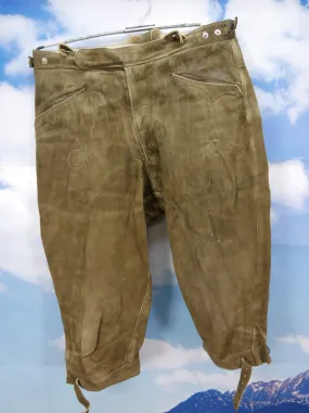 Herrliche Moser Hirschleder Lederhose mit Träger butterweich eingetragen Gr.46