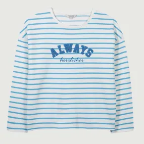 Herrlicher Damen Sweatshirt Didi Striped 10068 S5781 in 114 sky