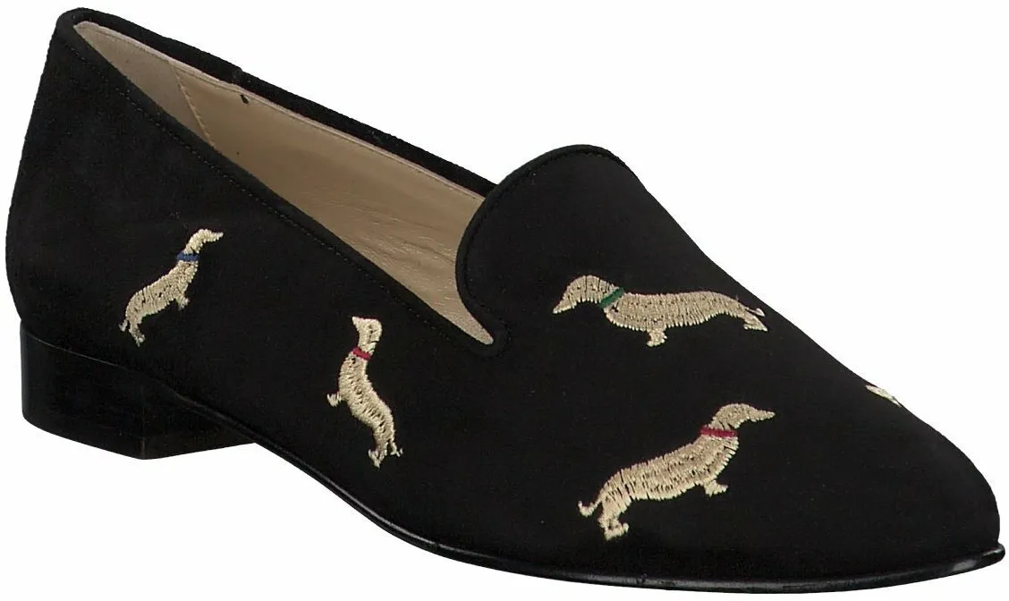 Slipper aus Leder 110002719644 (Schwarz)